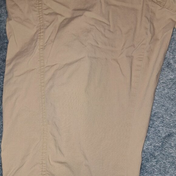 Faded Glory Womens 20W Khaki Capris Adjustable Leg Drawstring Pockets Plus Size - Picture 9 of 13